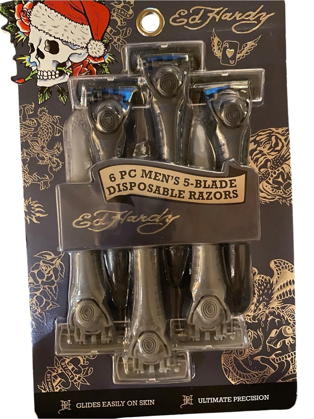 Y2k Ed Hardy Men's Disposable 5-Blade Razors gift father’s day